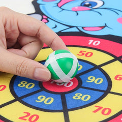 Large Kids Dart Board with 12 Sticky Balls - Indoor/Outdoor Fun Game