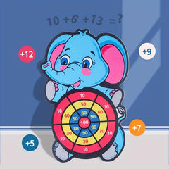 Large Kids Dart Board with 12 Sticky Balls - Indoor/Outdoor Fun Game