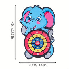 Large Kids Dart Board with 12 Sticky Balls - Indoor/Outdoor Fun Game