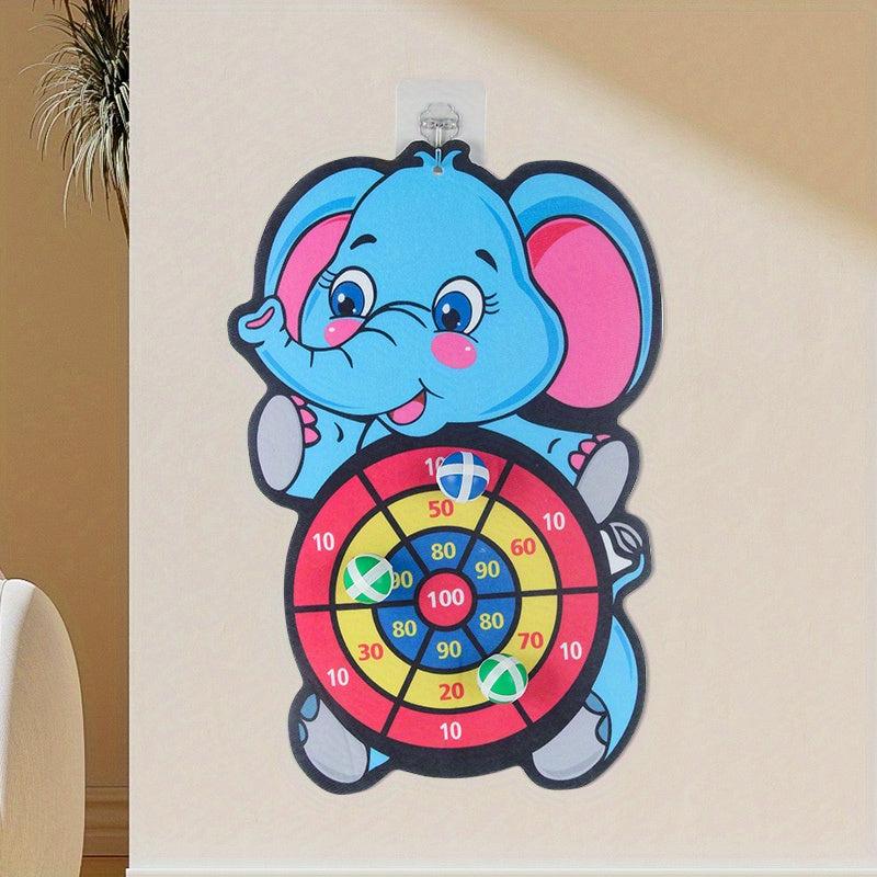 Large Kids Dart Board with 12 Sticky Balls - Indoor/Outdoor Fun Game
