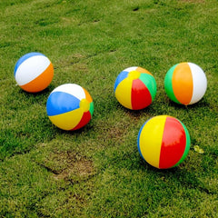 Inflatable Beach Ball Rainbow Ball Water Polo Play Toy 6 Balls 35-56 cm