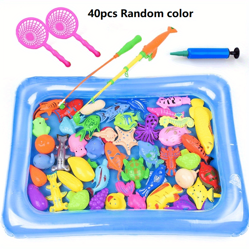 40pc Magnetic Fishing Set Inflatable Pool Party Game for Kids