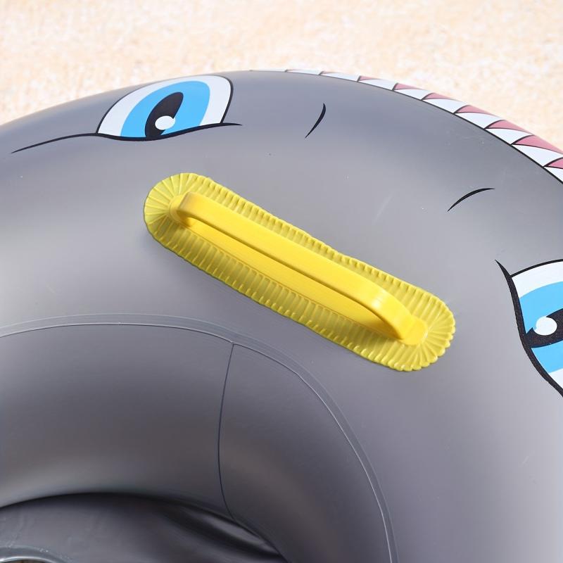 Inflatable Shark Boat Children's Swimming Seat Ring Silvery Baby Swimming Ring