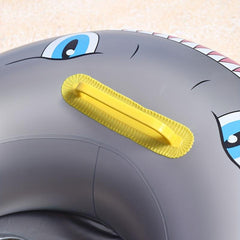 Inflatable Shark Boat Children's Swimming Seat Ring Silvery Baby Swimming Ring