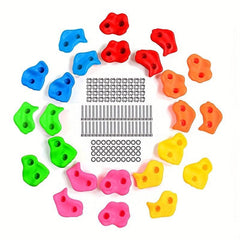 Mixed Plastic Kids Rock Climbing Wall Pan Indoor Playground