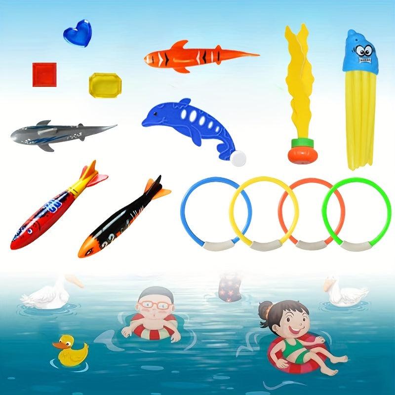 Shark Rocket Throwing Toy for Kids - Dive Dolphin Pool Game