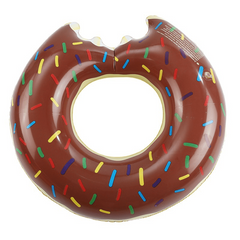 PVC Inflatable Sweet Donut Swim Ring for Adults and Kids