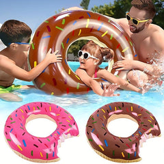 PVC Inflatable Sweet Donut Swim Ring for Adults and Kids