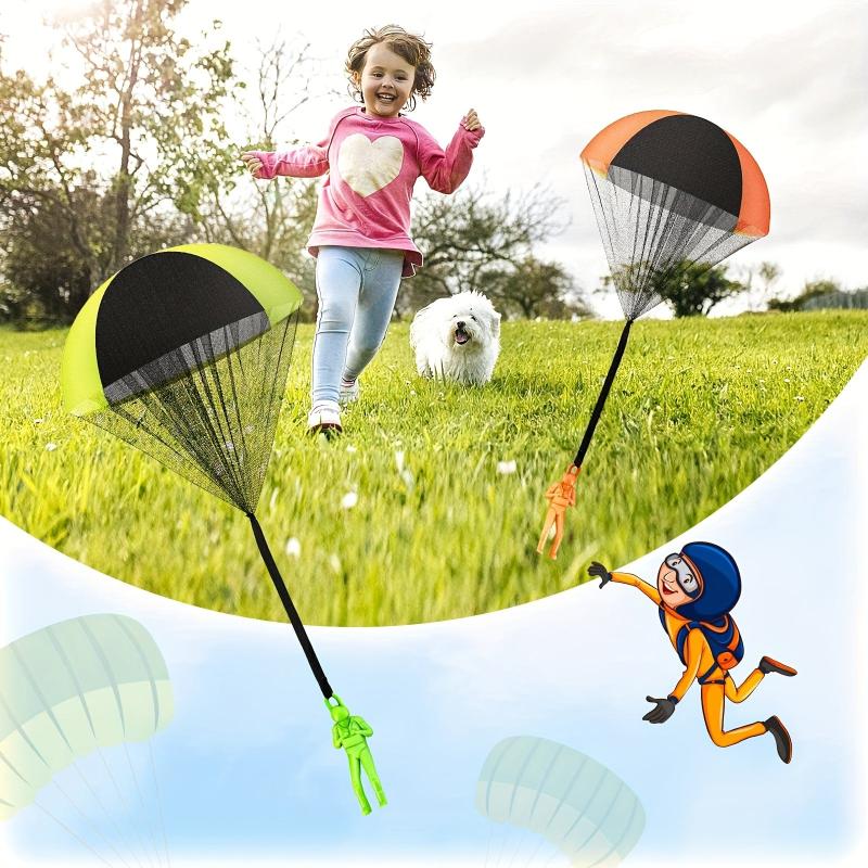 5pcs Tangle Parachute Figures Hand Throw Toy Outdoor Flying Toys