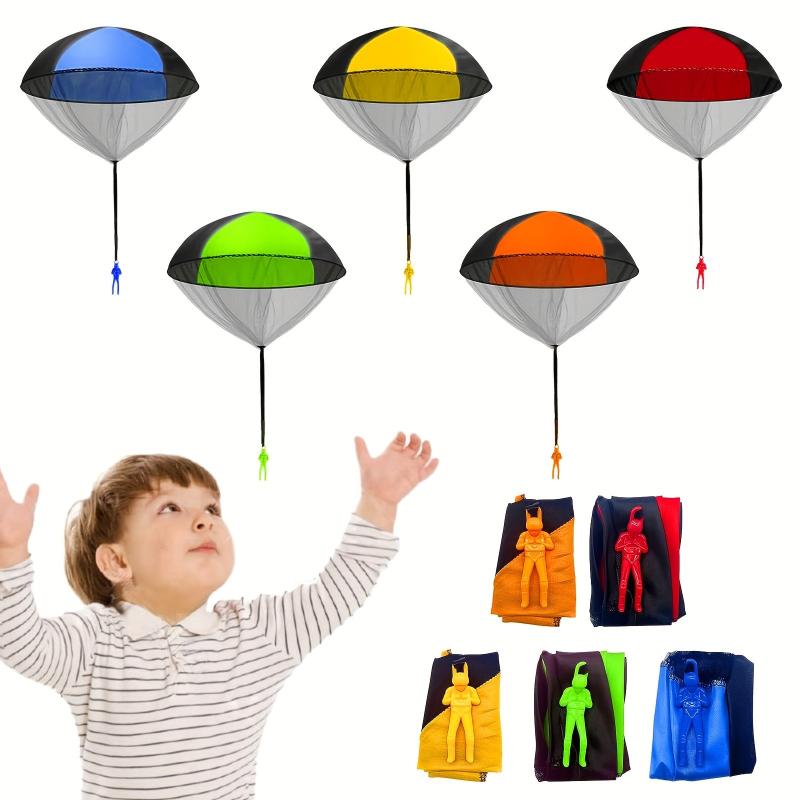 5pcs Tangle Parachute Figures Hand Throw Toy Outdoor Flying Toys