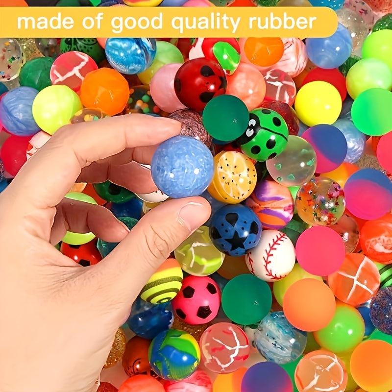 10pcs 20pcs Mixed Pattern Elastic Ball 32mm Rubber Ball