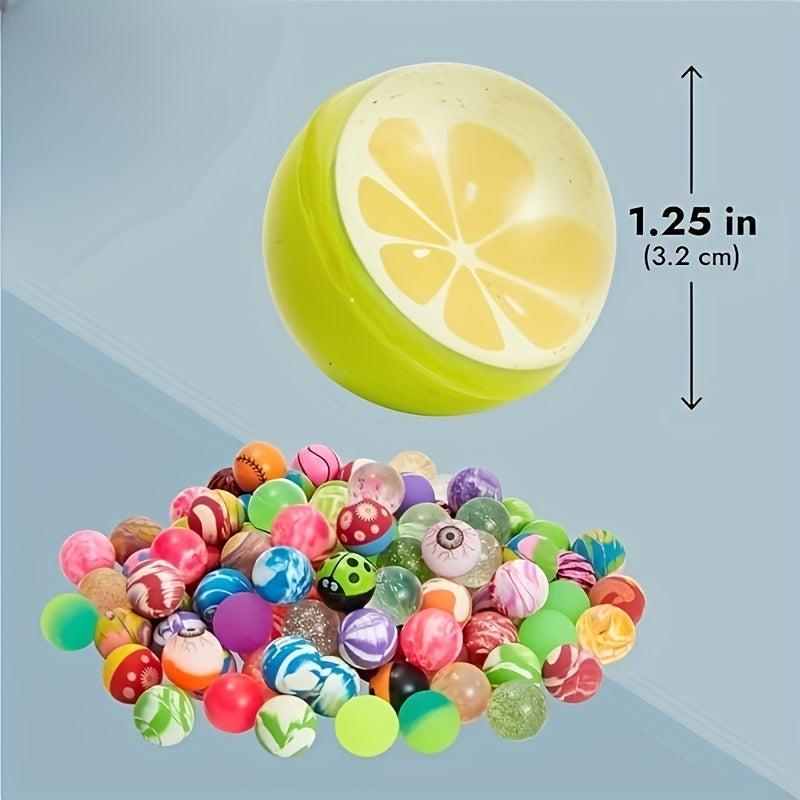 10pcs 20pcs Mixed Pattern Elastic Ball 32mm Rubber Ball