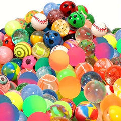 10pcs 20pcs Mixed Pattern Elastic Ball 32mm Rubber Ball