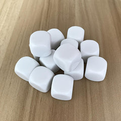 10pcs Acrylic Blank Dice Set, 0.71IN Rounded D6 for Kids