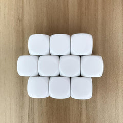 10pcs Acrylic Blank Dice Set, 0.71IN Rounded D6 for Kids