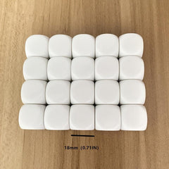 10pcs Acrylic Blank Dice Set, 0.71IN Rounded D6 for Kids