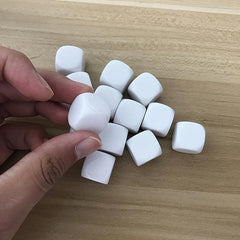 10pcs Acrylic Blank Dice Set, 0.71IN Rounded D6 for Kids