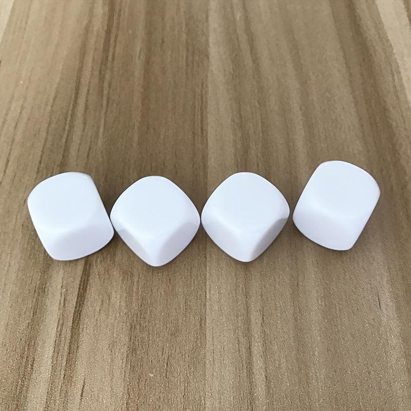 10pcs Acrylic Blank Dice Set, 0.71IN Rounded D6 for Kids