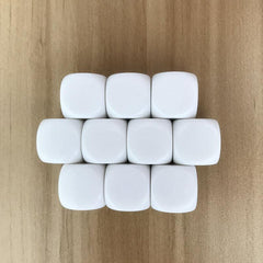 10pcs Acrylic Blank Dice Set, 0.71IN Rounded D6 for Kids