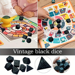 Vintage Polyhedral Dice Set for Table Game Gatherings