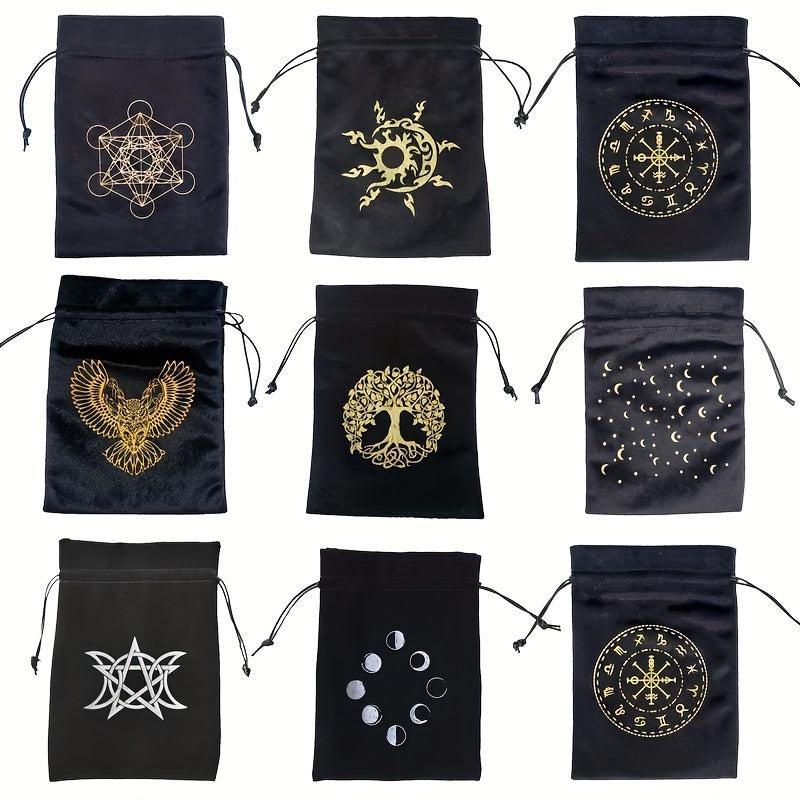 Thick Velvet Tarot Oracle Card Storage Bag Drawstring Bag