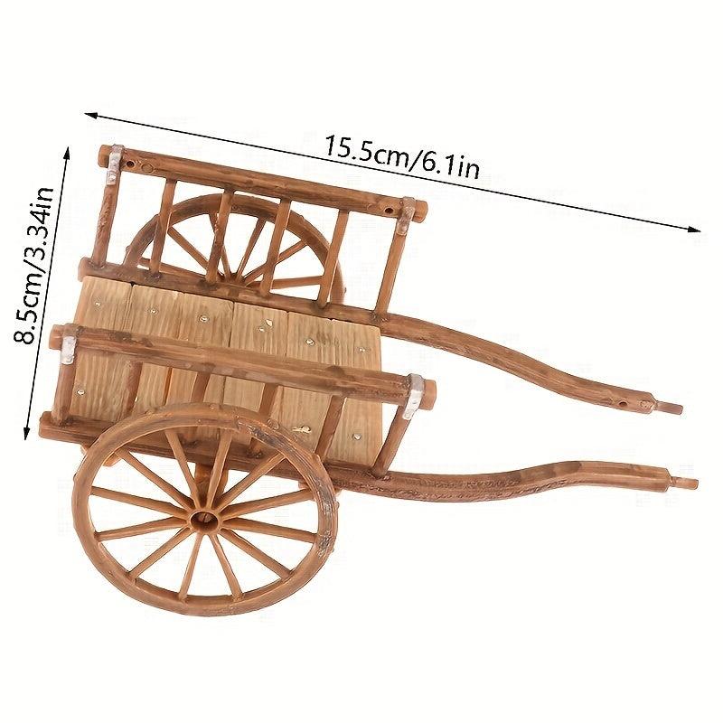 Mini Dollhouse Assembly Cart Scene Decoration