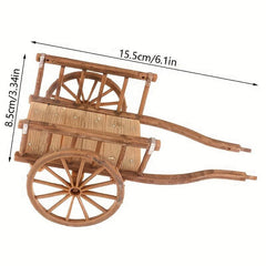 Mini Dollhouse Assembly Cart Scene Decoration