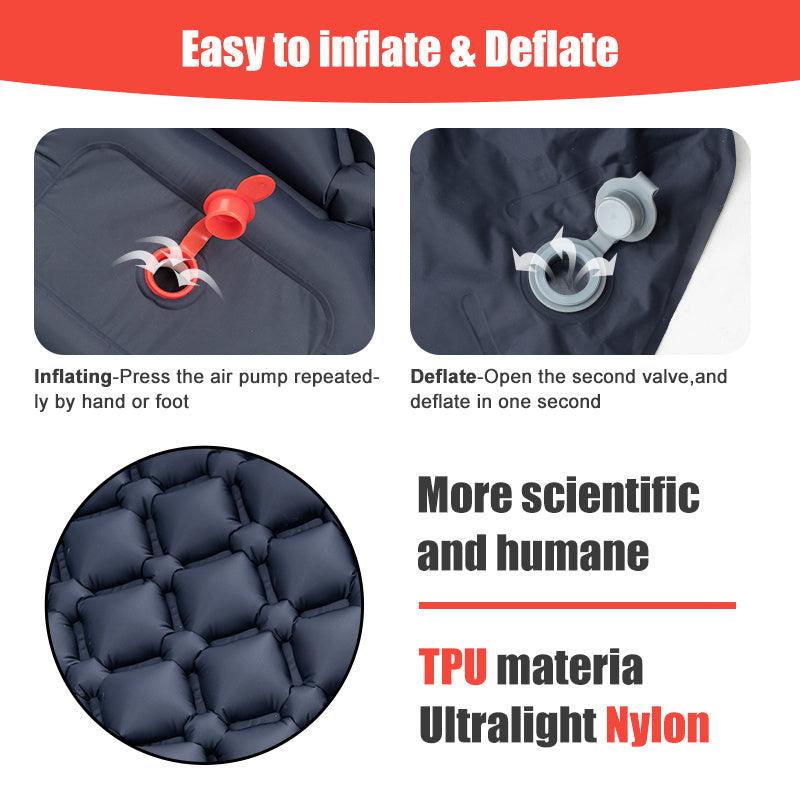 Ultralight Camping Sleeping Pad Inflatable Mattress with Pillows