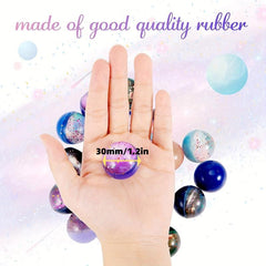 10pcs Space Theme Bouncy Balls Christmas Gift Bag Filling