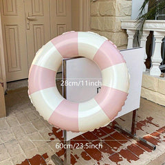 Kids Striped Swimming Ring: Safe & Stylish Pool Accessory