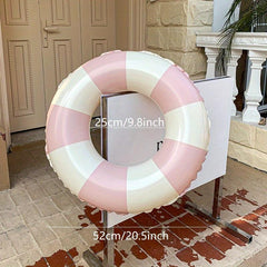 Kids Striped Swimming Ring: Safe & Stylish Pool Accessory