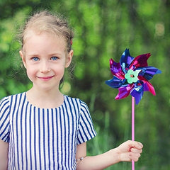 100pcs Plastic Pinwheels Kids Party Favors DIY Lawn Windmill