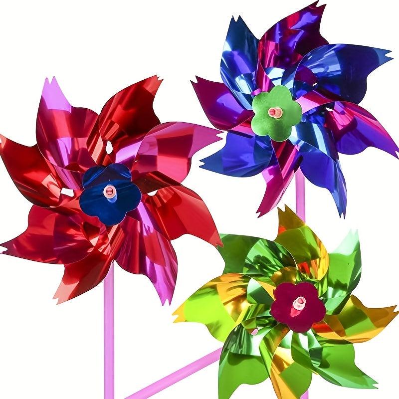 100pcs Plastic Pinwheels Kids Party Favors DIY Lawn Windmill