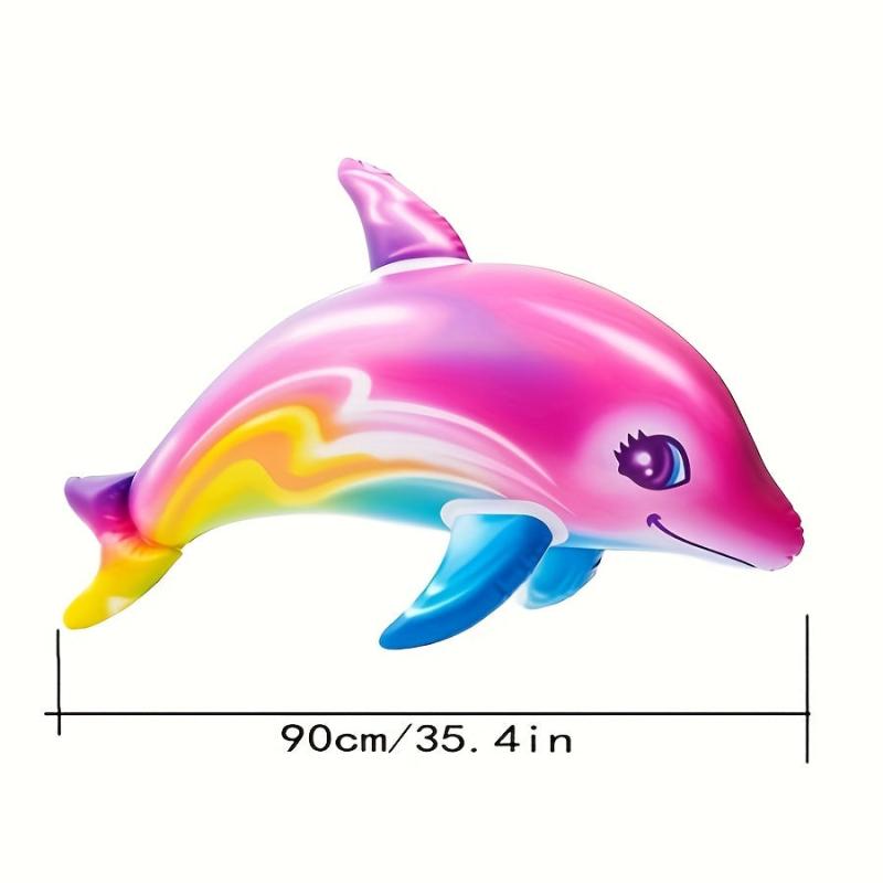 Multicolor Inflatable Dolphin Large Water Party Toy