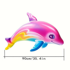 Multicolor Inflatable Dolphin Large Water Party Toy