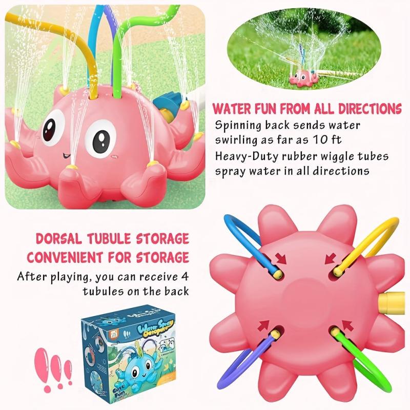 Octopus Garden Lawn Sprinkler for Kids 4-8 Years Old - Summer Fun Up to 10 Feet
