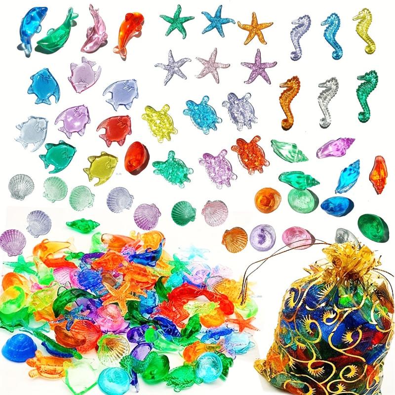 100g Ocean Gem Pool Party Toys Dive Toys Kids Treasure Chest Swimming Pool Toys
