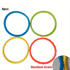 4 Pcs 14cm Kids Diving Toys Ring Toss Set for Swimming Pool