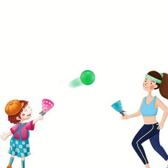 Kids Butt Ball Racket Set Double Fun Ejection Indoor/Outdoor Sports Toy