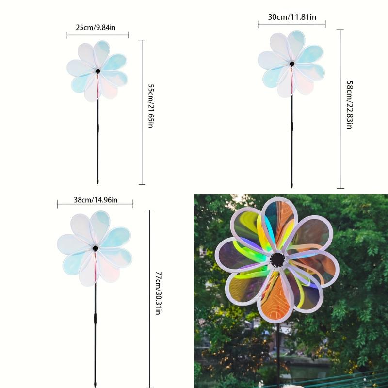8 Film Windmill For Driving Birds Outdoor Decoration