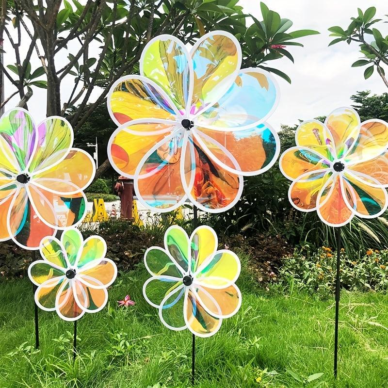8 Film Windmill For Driving Birds Outdoor Decoration