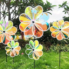 8 Film Windmill For Driving Birds Outdoor Decoration