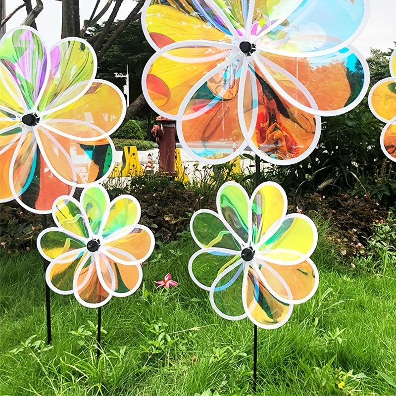 8 Film Windmill For Driving Birds Outdoor Decoration