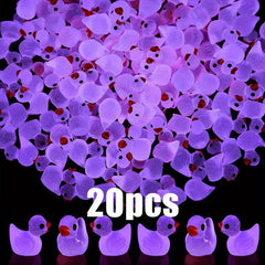 20pcs Resin Ducks for Dollhouse Decor & Crafts