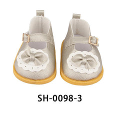 1pair 18 Inch Doll Bow Shoes Accessory for Children Girls