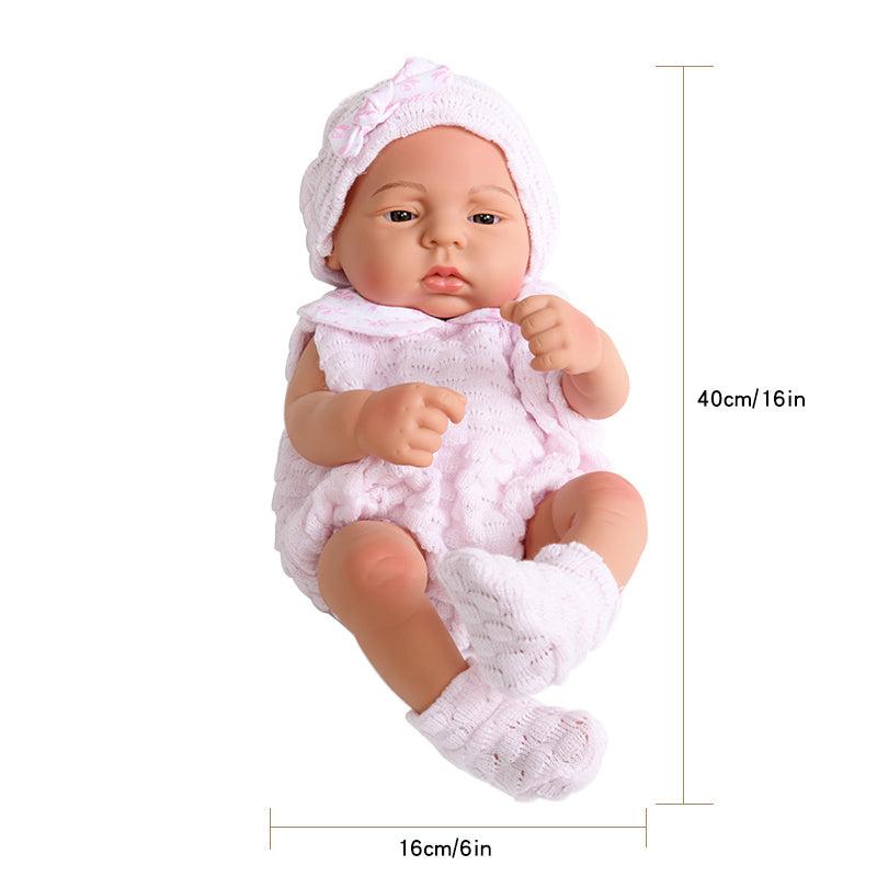 16inch Reborn Doll Silicone Vinyl 3D Skin Art Reborn Doll Simulative Baby