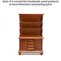 Dollhouse Wooden Wardrobe Mini Cabinet Bedroom Furniture Kit