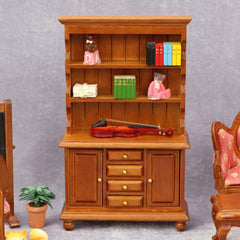 Dollhouse Wooden Wardrobe Mini Cabinet Bedroom Furniture Kit