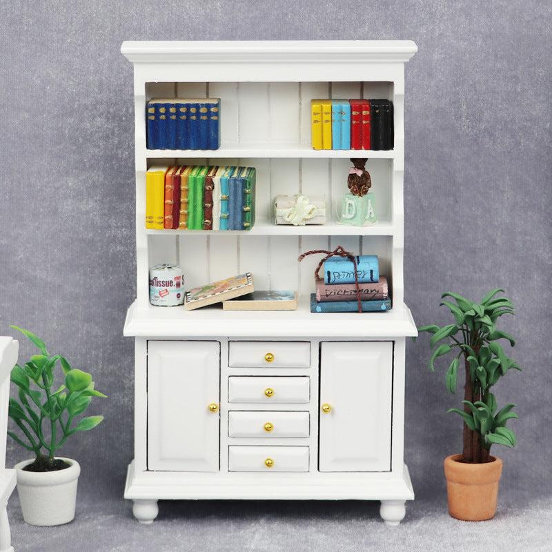 Dollhouse Wooden Wardrobe Mini Cabinet Bedroom Furniture Kit