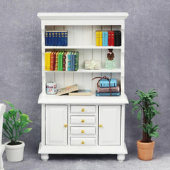 Dollhouse Wooden Wardrobe Mini Cabinet Bedroom Furniture Kit